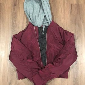 Forever 21 maroon jacket for crop tops